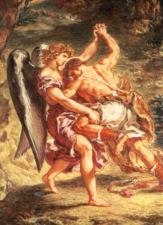 Jacob lutte avec l'ange dans images sacrée filippi03