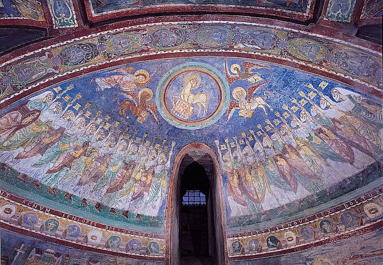  Cattedrale di  Anagni, Abside: l'Agnello, attorniato dai quattro esseri viventi e dai ventiquattro vegliardi dans immagini sacre 02r_03_02