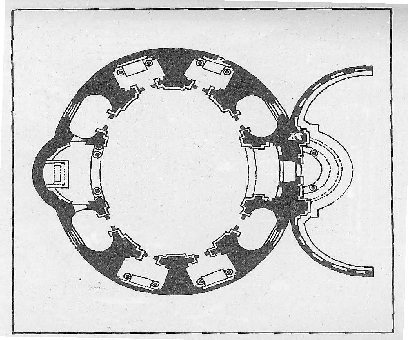 Pianta della Chiesa di Sant'Andrea al Quirinale del Bernini