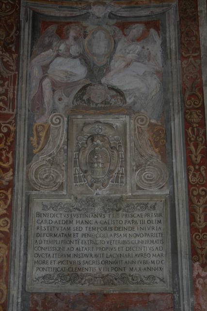 Iscrizione dedicatoria di papa Clemente VIII