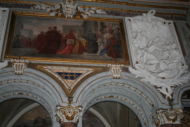 Affreschi della navata: il doge accoglie San Lorenzo Giustiniani