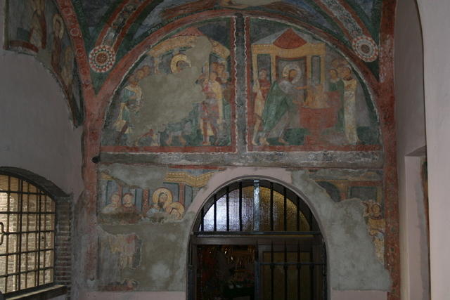 Santa Pudenziana: Oratorio Mariano, affreschi del tempo di Gregorio VII