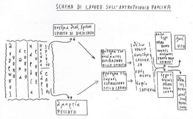 Schema di p. Ugo Vanni S.J. per una lezione sull'antropologia paolina