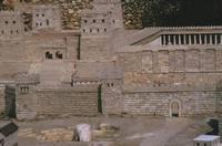 Holyland hotel, plastico della Gerusalemme erodiana del 66 d.C., con il Calvario, appena fuori la porta della città
