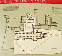 St Augustine's Abbey in Canterbury (pianta)