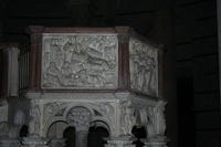 Pulpito di Nicola Pisano (1260), nel Battistero: Natività