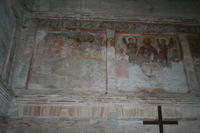 Cristo benedicente e, sulla sinistra, S.Urbano e il clero dinanzi ad Almachio ed, in basso, fustigati