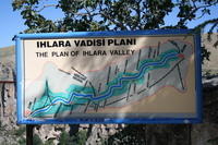 Valle di Ihlara (Ihlara vadisi o valle di Peristrema) percorsa dal Melendiz Suyu