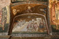 San Salvatore in Chora, esonartece, i Magi dinanzi ad Erode a cui chiedono notizie del luogo dove deve nascere il Bambino