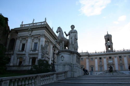 Piazza del Campidoglio vista dalla cordonata