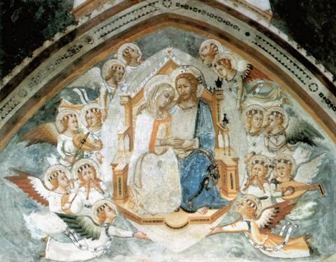 Cristo e Maria, Cristo sposo e la Chiesa sposa, Cappella della Madonna, Sacro Speco, Subiaco