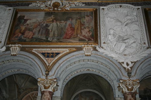 Affreschi della navata: traslazione del corpo di San Marco papa