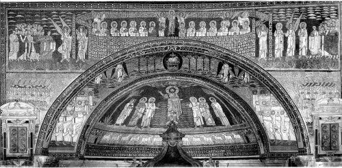 Santa Prassede: Mosaico del catino absidale e dell'arco trionfale