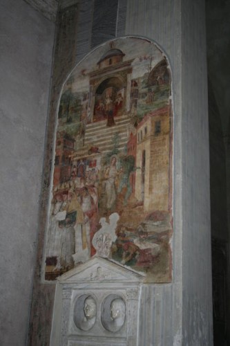 Tomba di Antonio e Piero del Pollaiolo ed affresco della processione di Sisto IV per la fine della peste
