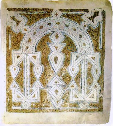 pagina tappeto decorata con motivi geometrici 