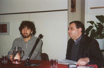 Damiano Tommasi durante l'incontro 