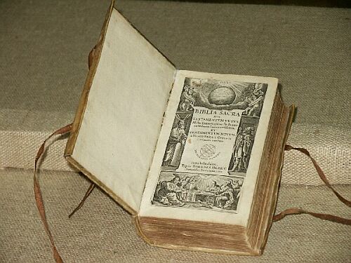 Originale a stampa della Biblia Sacra della tipografia Blaeu di Amsterdam