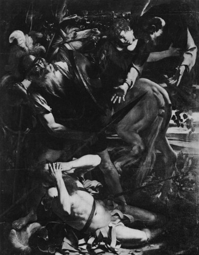 Caravaggio, Conversione di San Paolo, prima versione su tavola per la Cappella Cerasi, ora nella collezione Odescalchi
