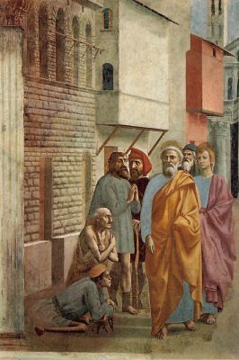 Masaccio, S.Pietro che risana con l'ombra