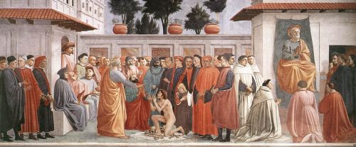 Masaccio e Filippino Lippi, La resurrezione del figlio di Teofilo e S.Pietro in cattedra