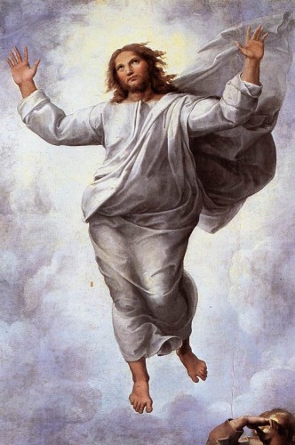 Raffaello, Trasfigurazione, particolare del Cristo trasfigurato
