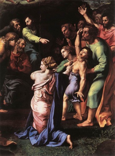 Raffaello, Trasfigurazione, particolare dell'ossesso