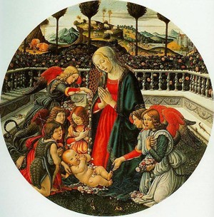 Madonna ed angeli adoranti il Bambino