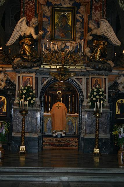 Abbazia di S. Nilo, Grottaferrara: celebrazione della liturgia cattolica in rito bizantino