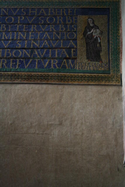 Iscrizione dedicatoria del V secolo di papa Celestino I e Pietro d'Illiria