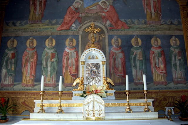 L'affresco celebrativo del Concordato di Worms, nella Cappella della Fiducia (Pontificio Seminario Romano Maggiore)