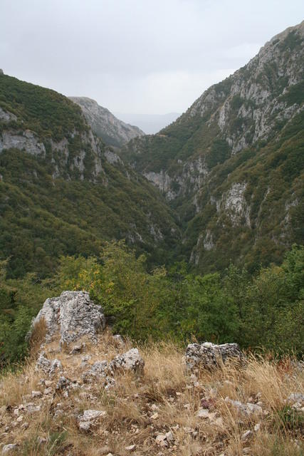 Le gole di Celano, prima della discesa