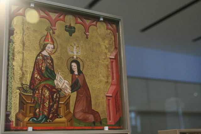 Norimberga/Nürnberg, Germanischen Nationalmuseum, Tavola da una pala d'altare (ca. 1360/1370) della chiesa del convento delle clarisse di Norimberga