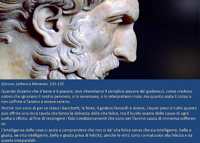 epicuro lettera meneceo dottrina epicurea del piacere