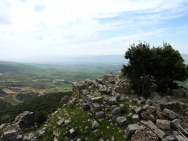 Panorama dal castello di Nimrud sull'alta Galilea