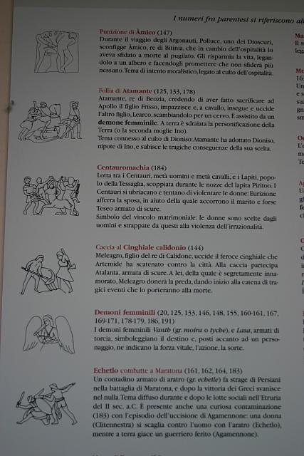 Perugia, Pannello espositivo sull'iconografia delle sepolture etrusche nel Museo Archeologico Nazionale dell'Umbria (I parte)