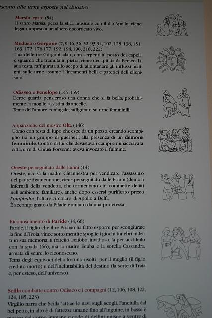 Perugia, Pannello espositivo sull'iconografia delle sepolture etrusche nel Museo Archeologico Nazionale dell'Umbria (III parte)