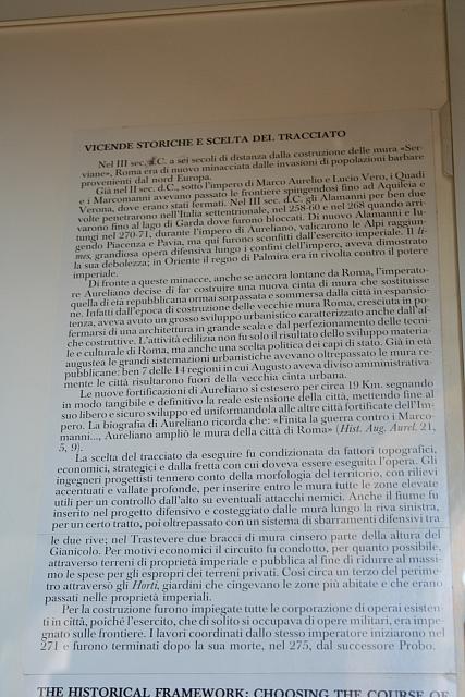 Pannello esplicativo del tracciato delle mura