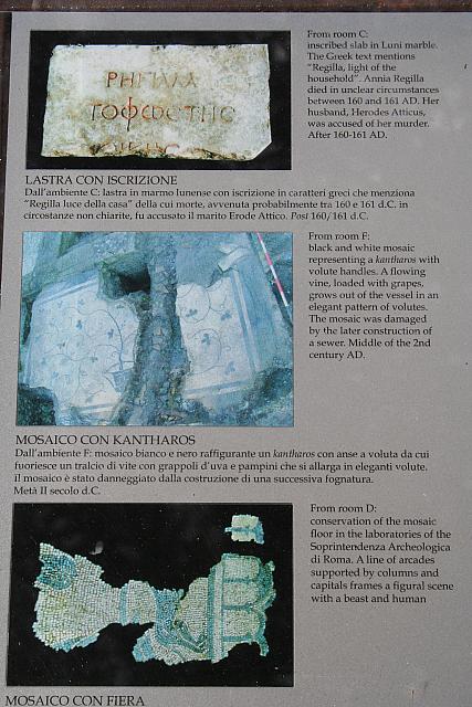 Pannello esplicativo del sito archeologico di Capo di Bove