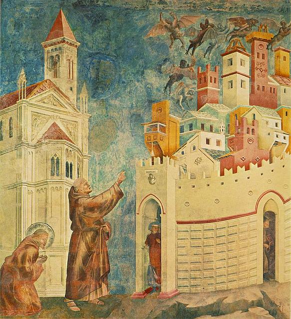 Francesco caccia i demoni da Arezzo