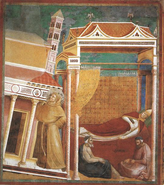 Il sogno di Innocenzo III: Francesco che sostiene la Chiesa (la basilica del Laterano)