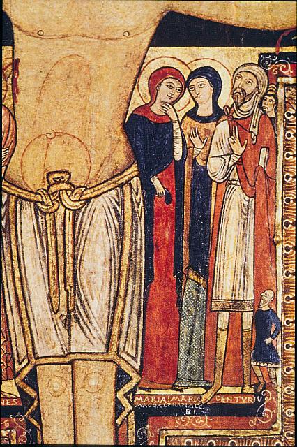 Crocifisso di San Damiano: Maria di Magdala, Maria madre di Giacomo il minore ed il centurione