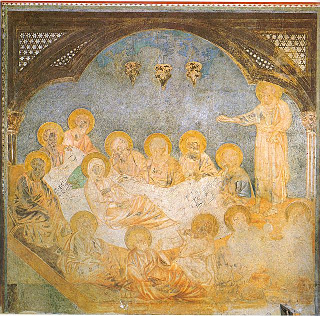 Cimabue, Abisde, Il commiato della Vergine