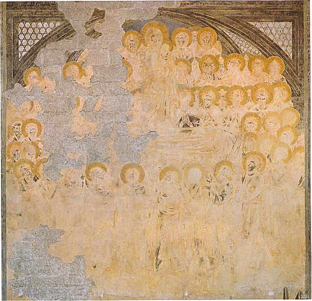 Cimabue, Abside, La dormitio Mariae