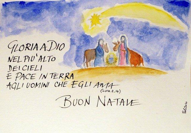 Acquerello per gli auguri di Natale 2010, di Paolo Frusone