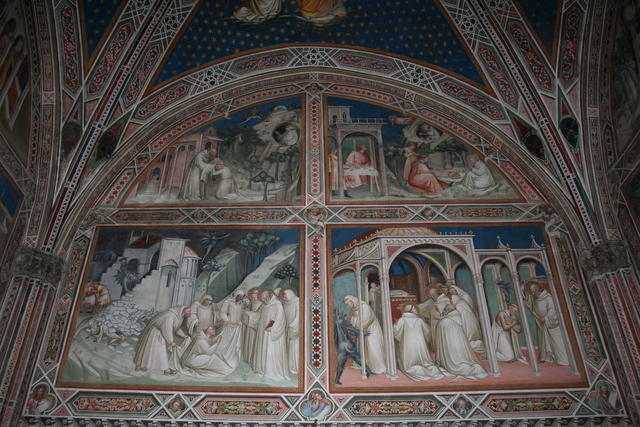 San Miniato, Spinello Aretino, Storie di San Benedetto, 3, 4, 9 e 10