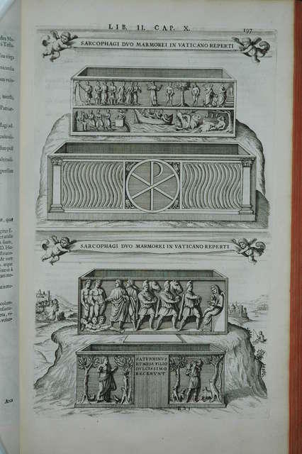 Sarcofagi paleocristiani dal volume Roma subterranea di Antonio Bosio (1659)
