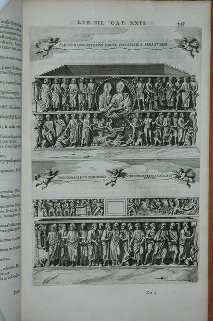 Sarcofagi paleocristiani dal volume Roma subterranea di Antonio Bosio (1659)