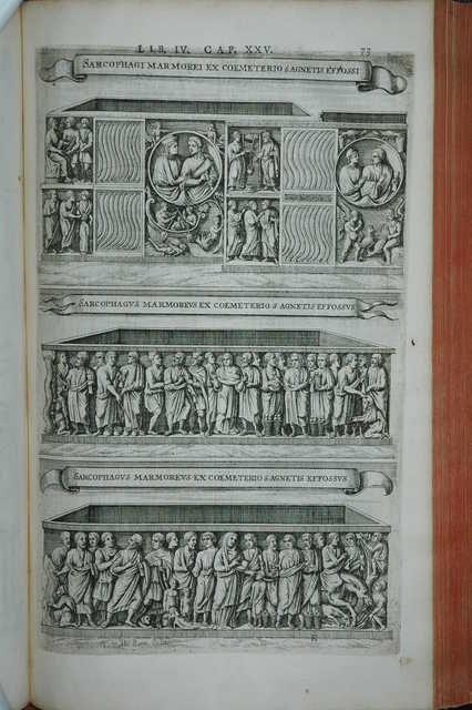 Sarcofagi paleocristiani dal volume Roma subterranea di Antonio Bosio (1659)