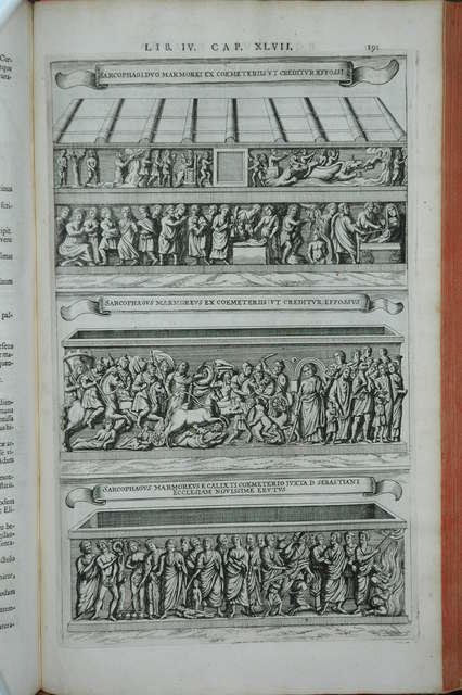 Sarcofagi paleocristiani dal volume Roma subterranea di Antonio Bosio (1659)