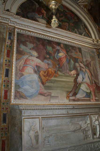 Cappella di San Paolo del Pomarancio, S.Paolo all'Areopago ed, in alto, La conversione